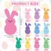 Whaline 60Pcs Easter Cupcake Topper Double-Sided Easter Bunny Cupcake Picks Colorful Rabbit Food Picks for Easter Spring Party Supplies Cake Decorations - Buy Online on GoSupps.com