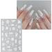 JMEOWIO 6 Sheets 3D Embossed White Flower Nail Art Stickers Decals Self-Adhesive 5D Spring Summer Floral Nail Supplies Nail Art Design Decoration Accessories - Buy Online on GoSupps.com