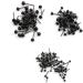 Glass Eye 150PCS 2/3/4mm Black Beans Needle Type Glass Eyes Balls for Puppet Doll Craft