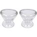 Glass Eye Wash Cup for Keep Your Eyes Clean and Healthy | Soothing Relief from Allergens Irritants Makeup Dust Dry Eyes | Eye Shaped Rim Snug Fit Set of 2