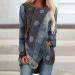 Trendy Vintage Tie Dye Long Sleeve Shirt for Women - Oversize Loose Fit Irregular Hem Pullover Top - Buy Online on GoSupps.com
