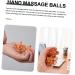 Lurrose 4-piece Massage Pearl Set | Fitness Ball & Wooden Massager for Muscle Pain Relief | Trigger Point Massage Tool | 5x5cm Plastic Roll Massage Balls - Buy Online on GoSupps.com