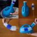 Portable Male Urinal with 2000ml Capacity - Ideal for Hospital, Incontinence, Elderly, Travel, Camping - Blue - Buy Online on GoSupps.com