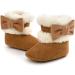 RVROVIC Baby Winter Snow Boots - Bowknot Fleece Infant Boots 12-18 Months (Brown) - Buy Online on GoSupps.com