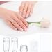 PAGOW 6 PCS French Tip Nail Stamp Kit with Clear Silicone Stamper and Scraper - DIY Manicure Nails - Buy Online on GoSupps.com