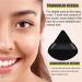 2 Pcs Black Cotton Triangle Powder Puff Set for Makeup - Velour Cosmetic Foundation Beauty Tools - Buy Online on GoSupps.com