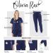 Olivia Rae Women's Elastic Waistband Stretch Scrub Jogger Pant - Medium Petite, Jet Black - Buy Online on GoSupps.com