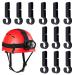XPOOP 12 pieces helmet clips for headlights black headlamps clips-hardhat helmet headlight clips headlight hooks for FEEUBENT for all types of headlights protective helmet