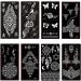 PPVWEY 18 Sheets Henna Tattoo Stencil Kit - Temporary Airbrush and Glitter Tattoo Stencils for Women and Girls - Body Art and Face Paint (Black 1) - Buy Online on GoSupps.com
