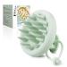 Head massage brush scalp massage brush scalp brush silicone scalp massager scalp massage for peeling and scalp massage for dandruff and stimulation of hair growth green