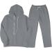 Hanxiulin Men's Jogging Suit - Fashionable Sports Jacket & Pants Set - Gray XL - Perfect for Fitness & Training - Buy Online on GoSupps.com