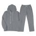 Hanxiulin training suit men jogging suit sports suit fashionable sports suit pants jacket set jogging pants with hood jogger sports clothing fitness sport jogging gray xl