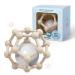 MCGMITT Baby Rattle Teething Ball Toys for Babies 0 3 6 9 12 Month to Grab and Chew Soft Silicone Sensory Teether Balls Shaker Toy Gifts for Newborn Infants (Beige) Rattle Style-Beige