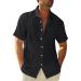 BEUU Men's Cuban Camp Guayabera Shirt - Cotton Linen, Short Sleeve, Relaxed Fit for Beach & Casual Wear - Buy Online on GoSupps.com