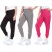 Sweet Hearts Girls' Sweatpants (3 Pack) - Super Soft Athletic Joggers - Black/Grey/Fuchsia - Size 10-12 - Buy Online on GoSupps.com