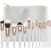 15 pc Makeup Brush Multifunctional Makeup Tool Portable Makeup Brush for Face Makeup Eye Makeup White