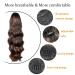 Yeeshedo Black Ponytail Hair Extensions - Long Wavy Braids with Brown Highlights | Natural Afro Curly Clip-In Wigs for Dark Brown & Blond Hair - Buy Online on GoSupps.com