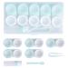 Joyan 5 pair trip contact lenses case contact lenses storage contact lenses container monthly lenses contact lens esui portable contact lens box for trips and daily use green - white