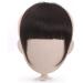 Clip in Fringe Clip in Bangs Hair Blunt Bangs Clip In Human Hair Extension Clip-In Fringe Hair Bangs Neat Bang (Color : Side Dark Brown) - Buy Online on GoSupps.com