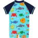 HUAANIUE Baby Boys One Piece Rash Guard Swimsuit with UPF 50+ Sun Protection and Matching Hat | Swimming Beachwear for 6-12 Months - Buy Online on GoSupps.com
