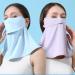 ZYWUOY UV Protection Riding Mask for Women - Summer Face & Neck Cover in Sapphire Blue | Ice Silk Cold Feeling Cycling Gear - Buy Online on GoSupps.com