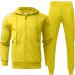Shop Hanxiulin Men's Training Suits | Casual Zipper Hooded Jacket & Jogging Suit - Yellow 3XL | Perfect Sports Clothing for Running & Leisure - Buy Online on GoSupps.com
