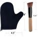 2 Piece Self Tanning Mitt Applicator Set - Self Tanner Glove & Brush for Sunless Tan (Black) - Buy Online on GoSupps.com
