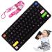 Besosay Baby Keyboard Teething Toys for Babies 0-3  0-6  6-12 Months | Soft Silicone Baby Keyboard Teethers Toys | Baby Fidget Toys 0-6 Months | Infant Teether Pacifier for Breastfeeding Baby Boy Girl Black