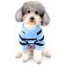 Zweitea Summer Dog Shirts for Small Dogs | Striped Cotton T-Shirts & Sweatshirts | Soft Puppy Clothing with Love Heart | XL Chihuahua Apparel in Blue - Buy Online on GoSupps.com