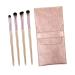 WOONEKY 1 4pcs Eye Makeup Brushes Eyeliner Brush Mini Brush Makeup Brush Kit Beauty Brush Plastic Pink