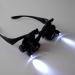 Lighted Headset Magnifying Glasses 10X 15X 20X 25X with 2Led Lights Head-Free Magnifier Loupe for Electronics Eyelash Crafts Circuit Watch Repair - Buy Online on GoSupps.com