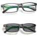 Buy MINCL Men's Square Black Frame Photochromic Reading Glasses - Fashion Transition Sunglasses (Black 2.5) | International Shipping Available - Buy Online on GoSupps.com
