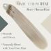 LAAVOO Microring Extensions | Real Hair Blond Extensions #60 | Invisible Platinblond 40cm & 50g | Premium Quality 1g/S Microring Hair Extensions - Buy Online on GoSupps.com