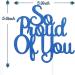 Tenhaisi Navy Blue So Proud of You Cake Topper Congrats Gard Party Decor Graducation Party Supplies - Buy Online on GoSupps.com
