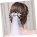 DOITOOL Silver Headpiece Bridal Flower Side Comb Hairdressing Side Comb Crystals Decor Bridal Comb French Side Combs Combs Decorative Festival Bride Wedding - Buy Online on GoSupps.com