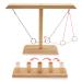 ViVACious Ring Toss Game for Adults Kids, Fun Hook and Ring Game with Shot Ladders, Battle Hook and Ring Game Set, Handmade Wooden Interactive Game for Home and Party