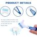 Denture Brush Set | Retainer Cleaner Toothbrush | Portable Double Bristle Head | 4Pcs (Blue Green Purple Orange) - Buy Online on GoSupps.com