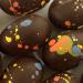 Elegant Easter Egg Premium Hand-Painted Swiss 58% Dark Chocolate Hollow with Petite Painted Dark Solid Eggs - Buy Online on GoSupps.com
