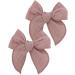 New 2025 2 Pcs Mini Fable Bow Hair Clips For Toddler New For Fashion Cotton Linen Hair Bows Barrettes Hairbow Accessories Hairgrips Jewelry Fashion Accessories Creative Gift - Buy Online on GoSupps.com