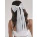Vakkery Bride Pearl Bow Hair Clip Long Tulle Hair Bow Veil Wedding Bachelorette Party Decoration Bridal Shower Headpiece Hair Accessories for Women and Girls - Buy Online on GoSupps.com