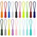 Neikafan 100 pieces of zipper Extrolance Zipper Pulls Pollen Zipper trailer 20 colors nylon replacement zipper for threading for backpack clothing sportswear zipper hooks