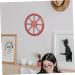 Zerodeko Wall Mounted on Wheels Vintage Decor Rudder Decor Wood Wheel Ornaments Wall Decoration Household Red 30x30cm - Buy Online on GoSupps.com