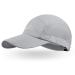 ELLEWIN Unisex Baseball Cap UPF 50 Unstructured Hat with Foldable Long Large Bill Light Grey-l