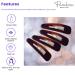 Parcelona French Mini Set of 4 Small Celluloid Acetate Snap Hair Clips - Tortoise Shell Brown - Made in France - Buy Online on GoSupps.com