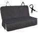 Honest Bench Dog Car Seat Covers with Side Flap,Dog seat Cover for Cars, Trucks, and Suv's - Waterproof & Nonslip Pet Seat Cover for Backseat 57W x 47L Black