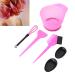 Professional Hair Dyeing Kit with Brush Mixing Bowl & Ear Covers - Portable Salon Tools (Pink) - Buy Online on GoSupps.com
