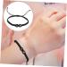 SOIMISS Black and White Heart Bracelet Beads for Friendship Bracelets Friendship Gift Heart Bracelet for Couples Simple Bracelet Initial Bracelet Women Bracelet Wrist Chain Miss Letter 6X6X0.5CM Black C - Buy Online on GoSupps.com