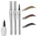 Cooklesa Eyebrow Cooklesa Upgraded Natural Waterproof Eyebrow Pen with Microfine Tip Two-Pronged Eyebrow Pencil Long-Lasting Natural Brow 3D Waterproof Microblading Eyebrow Pen (3Mix)