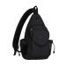 MOSISO Sling Backpack Canvas Crossbody Hiking Daypack Bag with Anti-theft Pocket Black