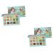 TOVINANNA 2 Pcs Compact Female Cosmetic Pallet Palette Green 1 count (Pack of 1) Greenx2pcs